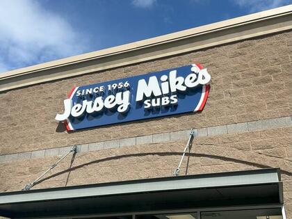 Jersey Mike's Subs illuminated cabinet sign